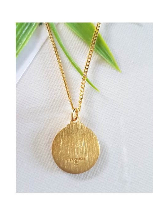 St Christopher Sterling Silver With 18KT Gold Medal, 18KT Gold on Sterling Silver St Christopher Necklace, **Choose your Chain Length**