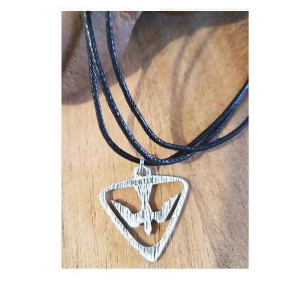 Holy Spirit Pewter Medal on Adjustable black cord,Gifts for Confirmation, Men's Religious Necklace, Christian Gifts for youth and adult