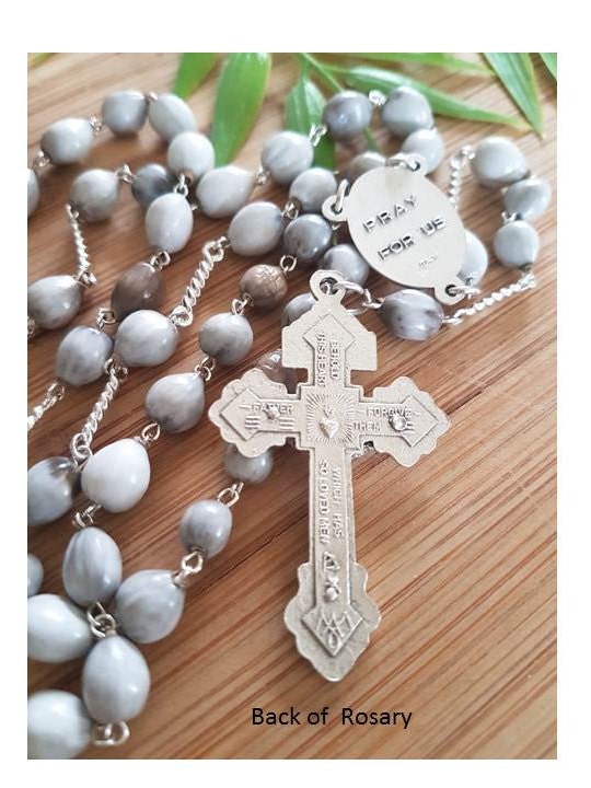 St Michael Rosary, Job's Tear Beads Rosary, Rosary with St Michael Arcangel Medal ,Pardon Cross Catholic Rosary, Italian Beads Rosary