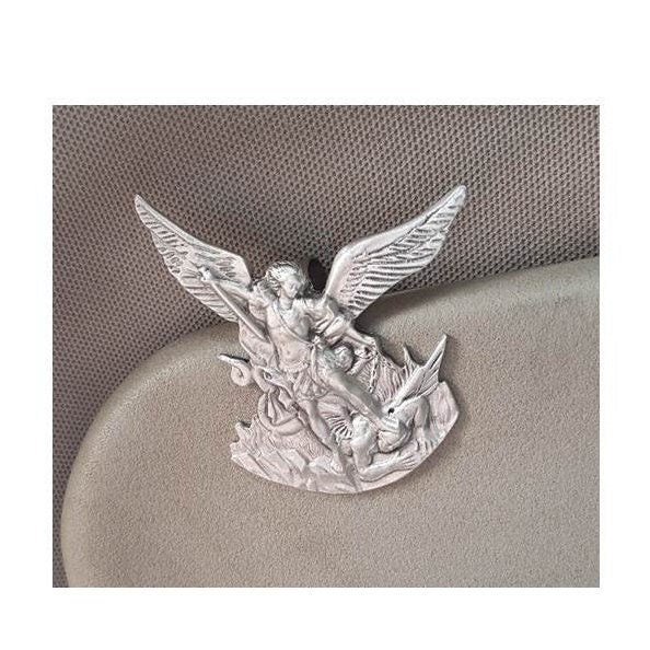 St Michael Car Visor Clip/Saint Michael Pewter Visor Clip/Arcangel Michael Vehicle Clip/St Michael Travellers Gifts/Gifts for Protection