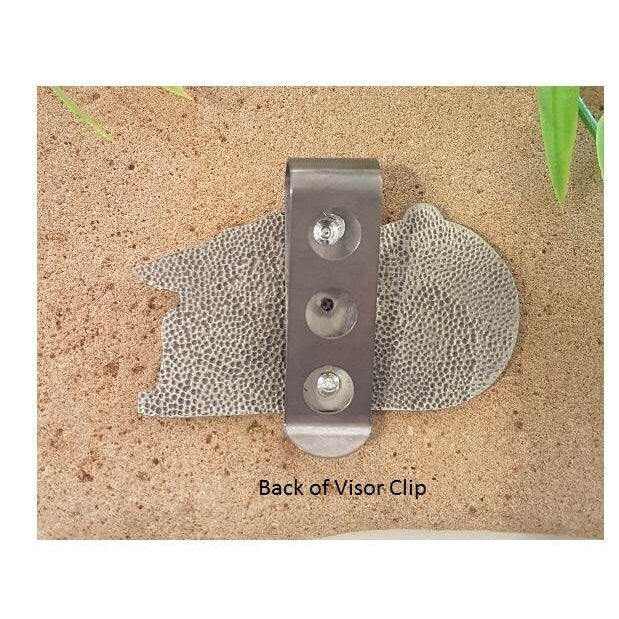 Car Visor Clip Lady Of Highway and St Christopher/ Saint Christopher and Our lady Of the Highway Pewter Car Visor Clip/Religious Auto Clip