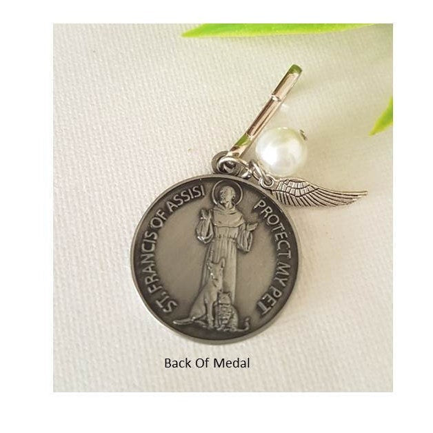 St Francis Dog and Cat Tag/God Bless My Dog Tag and Cat Tag/ St Francis Animal Clip Tag/Saint Francis Patron Saint For Animal Pet Medal