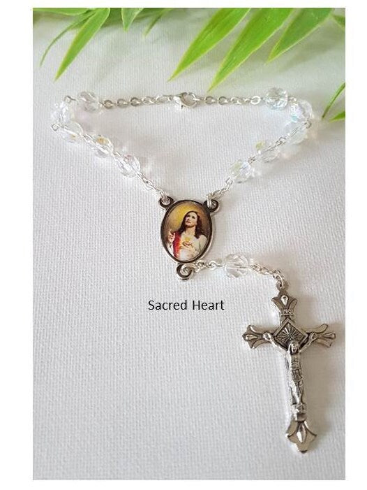 St Charbel Car Rosary/Divine Mercy Auto Rosary/Sacred Heart Of Jesus Car Rosary/One Decade Rosary for Car/Rosary to hang on Vehicle