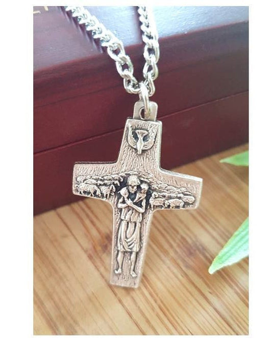 The Good Shepherd Cross, Reconciliation Cross, Act Of Contrition, First Penance Cross for boys and Girls, Pope Francis ,Pectoral Cross