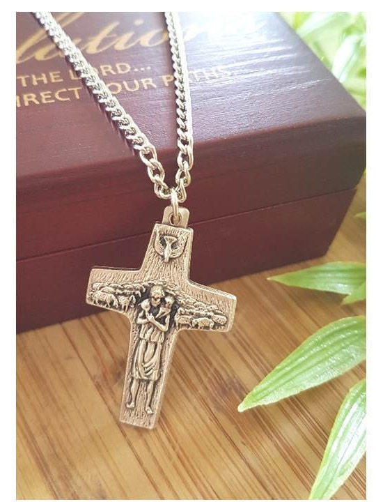 The Good Shepherd Cross, Reconciliation Cross, Act Of Contrition, First Penance Cross for boys and Girls, Pope Francis ,Pectoral Cross