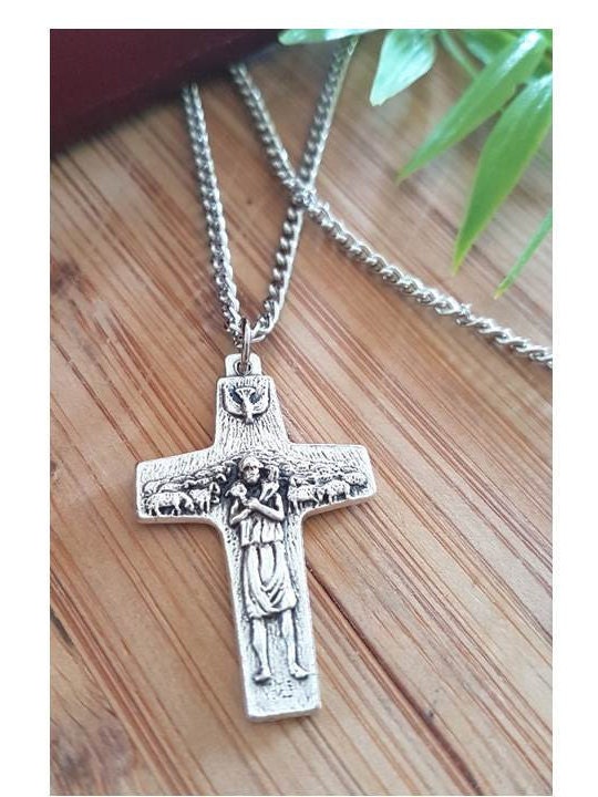 The Good Shepherd Cross, Reconciliation Cross, Act Of Contrition, First Penance Cross for boys and Girls, Pope Francis ,Pectoral Cross