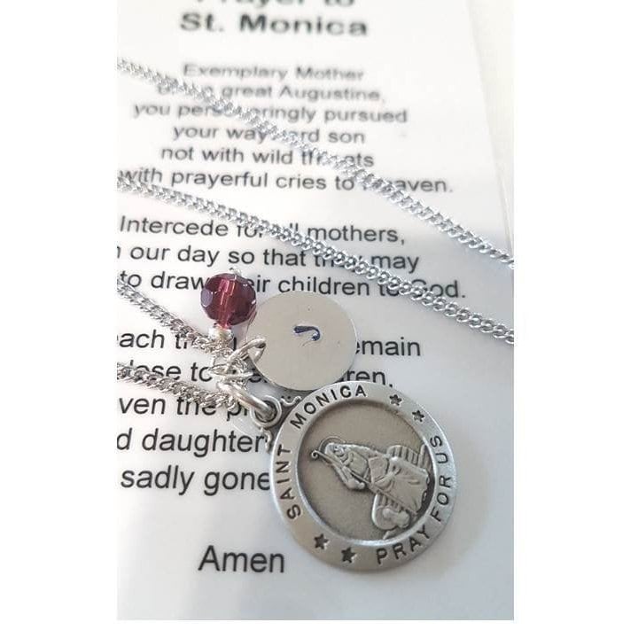 Saint Monica Patron Of Motherhood and married Woman,Patron Saint Pewter Medal,Saints for Patience, Strength and Endurance,Confirmation gifts
