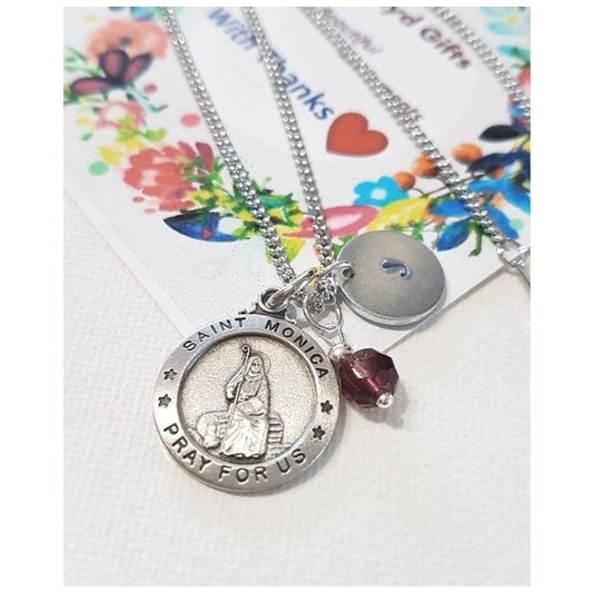 Saint Monica Patron Of Motherhood and married Woman,Patron Saint Pewter Medal,Saints for Patience, Strength and Endurance,Confirmation gifts