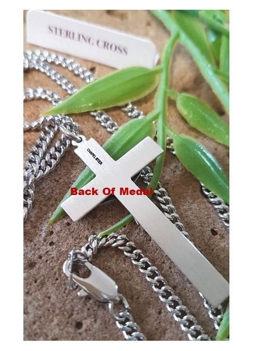 Sterling Silver Adult Crucifix,Large Sterling Silver Matte Crucifix Pendant,Men's Religious Cross,Men and Women Catholic Religious Necklace