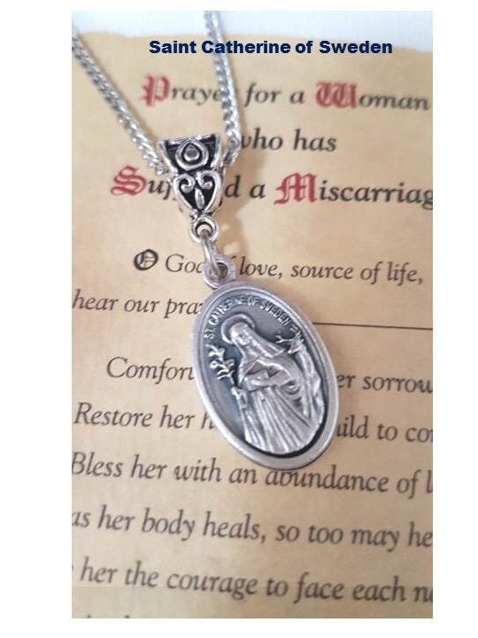 Patron Saint Necklace with Prayer and Novena,St Dymphna for Alzheimer,St Germaine for Disabled,Saint Rita for Physical Abuse.Choose Saint