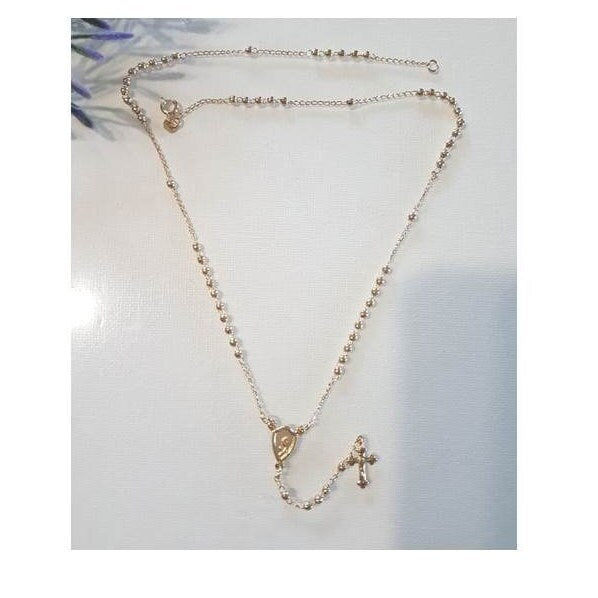 Virgin Mary Gold Filled Rosary Chain,Popular Our Lady Rosary Chain,Dainty Gold Rosary Necklace Jewelry,Ladies Rosary to Wear