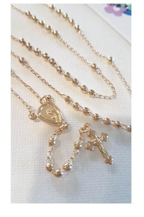 Virgin Mary Gold Filled Rosary Chain,Popular Our Lady Rosary Chain,Dainty Gold Rosary Necklace Jewelry,Ladies Rosary to Wear