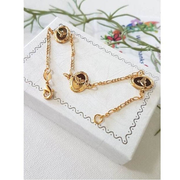 Gold Filled Holy Spirit Bracelet,18K Gold Filled Espirito Santo, Confirmation Bracelet, Gold Oval Holy Spirit medal,Religious Gold Chain