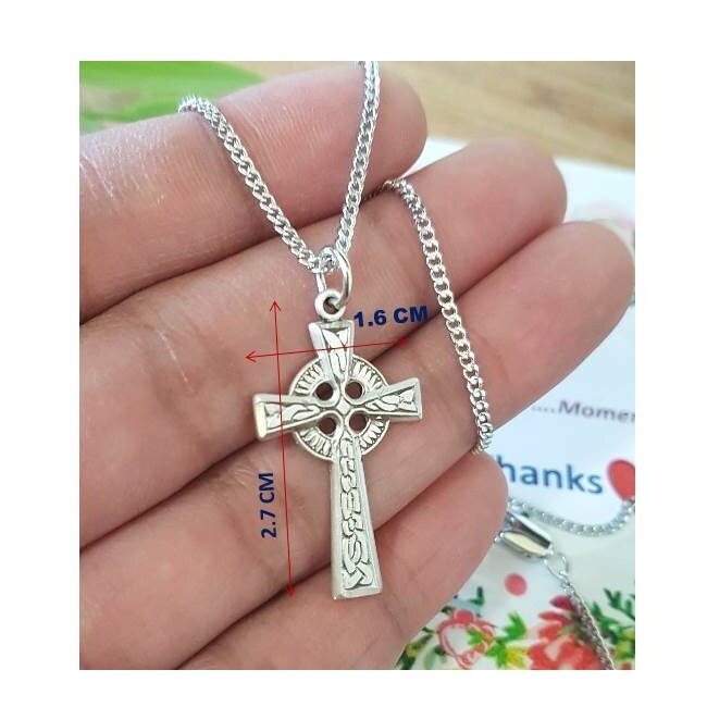 Celtic Sterling silver Cross,Ladies Celtic Cross,Children's Irish Cross,Celtic Knot, Boys Christian Jewelry,St Patricks' Jewelry