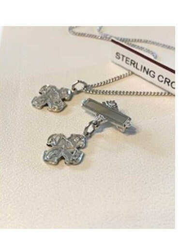 Sterling Baby Cross, Sterling Silver Small Cross,Mini 4 Way Cross ,Orthodox Cross,Christening and Baptism Gift,Sacred Heart Of Jesus
