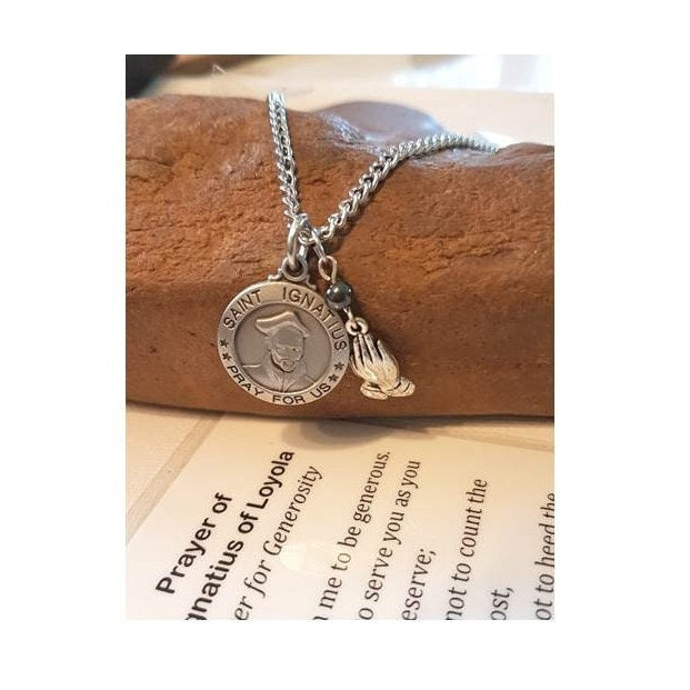 St Ignatius of Loyola Medal,Saint Ignatius Patron Saint Necklace,Confirmation Boys Gifts Ideas,Patron for Education,Graduation Gifts
