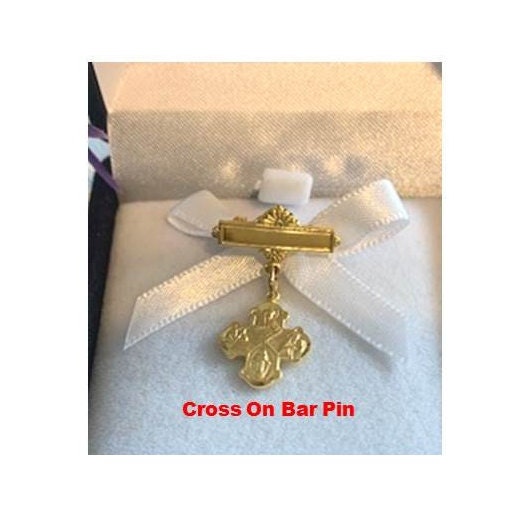 Gold On Sterling Baby Cross,18KT Gold and Sterling Silver Small Cross,Mini 4 Way Cross , Gold Orthodox Cross,Christening and Baptism Gift