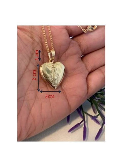 Miraculous Medal Locket,18K Gold Filled Heart Locket,Gold Heart Pendant with Virgin Mary,Photo Locket Heart Necklace,Gold Blessed Mother