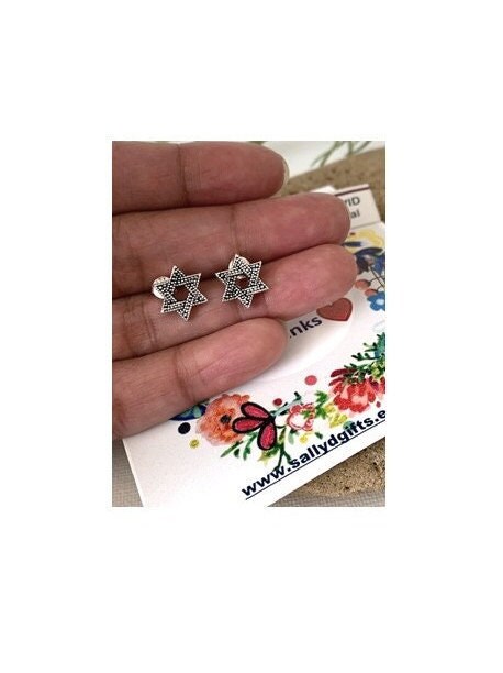 Sterling Silver Star Of David Stud,Star Of David Sterling Earring, Small Star Earring Stud, Judaica Jewelry, Orthodox Ladies Gift
