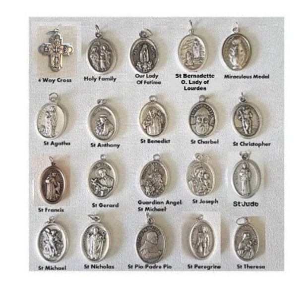 Catholic Saint Medals/Add On Patron Saint Medal/** Add to Rosary or Pendant Religious Saint Medal Charms and cross. Price is for 1 pc.