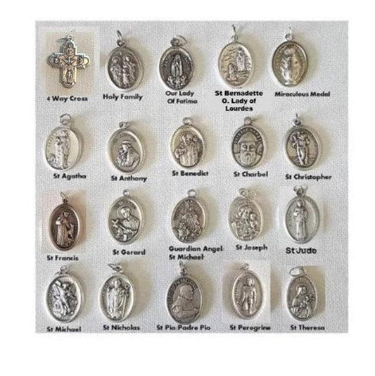 Catholic Saint Medals/Add On Patron Saint Medal/** Add to Rosary or Pendant Religious Saint Medal Charms and cross. Price is for 1 pc.