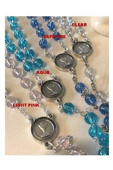First Communion Rosary,My First Holy Communion Rosary for Girls and Boys, Simple Communion Rosary with Prayer Card, Communion Prayer Card