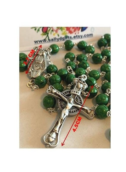 Celtic Rosary, St Patrick Rosary, Green Celtic Cross, Irish Claddagh Symbol, Celtic Crucifix Rosary, Rosary with Shamrock, Patron of Ireland
