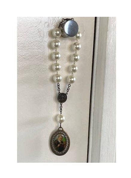 St Benedict  Home Blessing, St Benedict Door Rosary, One Decade Extra Large St Benedict Medal, Car and Auto Rosary San Benito, Antique Medal