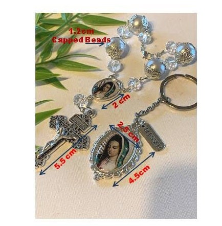 Our Lady Of Guadalupe Gift Set, Lady of Guadalupe Keyring, Virgin of Guadalupe One Decade Rosary, Car Rosary Virgin Mary, Guadalupe Favors