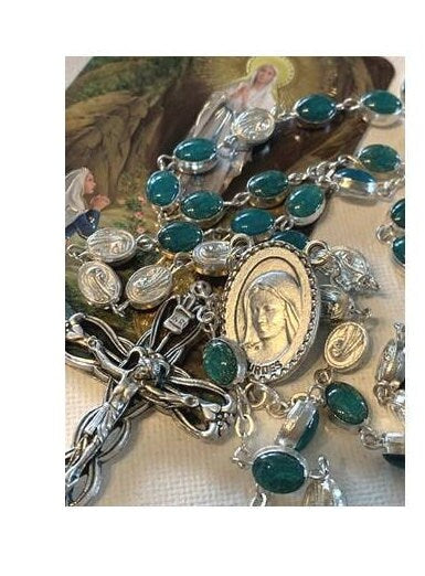 Our Lady of Lourdes Rosary,Our Lady of the Rosary,Mercy and Hope Prayer Beads, Apparition of Virgin Mary,Prayer for Miraculous Healing