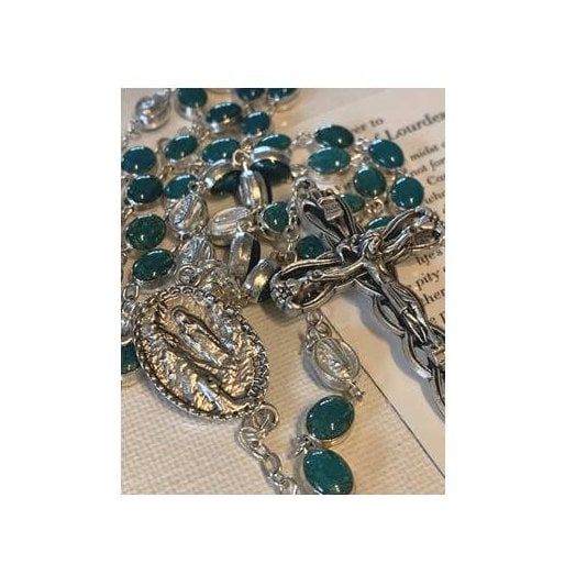 Our Lady of Lourdes Rosary,Our Lady of the Rosary,Mercy and Hope Prayer Beads, Apparition of Virgin Mary,Prayer for Miraculous Healing