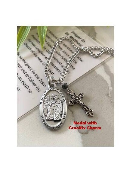 St Matthew Saint Medal, Patron Saint Medal for Boys, Confirmation Gifts, Saint for Bank Workers and Accountants, The twelve Apostle,