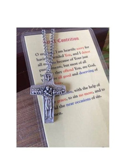 The Good Shepherd Cross, Reconciliation Cross, Act Of Contrition, First Penance Cross for boys and Girls, Pope Francis ,Pectoral Cross