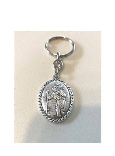 St Christopher Keychain, keyring, Religious Keychain, Crosses, Saints ,