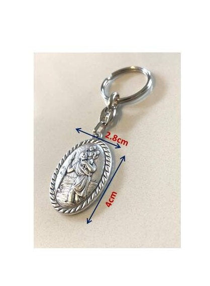 St Christopher Keychain, keyring, Religious Keychain, Crosses, Saints ,