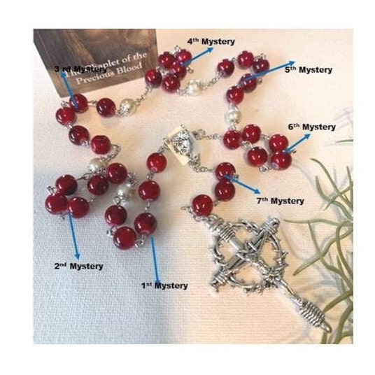 Chaplet of Precious Blood 1, Precious Blood Of Jesus Chaplet Rosary, How to Pray The Chaplet, Easter Gifts, Holy Rosary of Jesus,