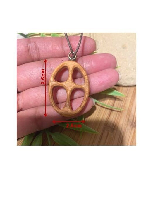 Olive Wood Cross Necklace for Men, Chunky Cross Wood Peace Sign, Adult Cross Medal On Cord, Natural Grain Wooden Cross , Graduation Gifts