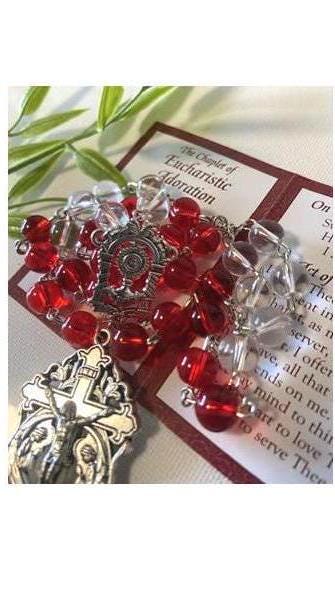 Chaplet of Eucharistic Adoration with How to Pray The Chaplet, Eucharistic Adoration Rosary with Prayer Card, Private  Reading Chaplet
