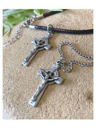Small Celtic Crucifix, Ladies Celtic Cross, Pewter Cross for Children, First Communion and Confirmation Gift, St Patrick's  Cross
