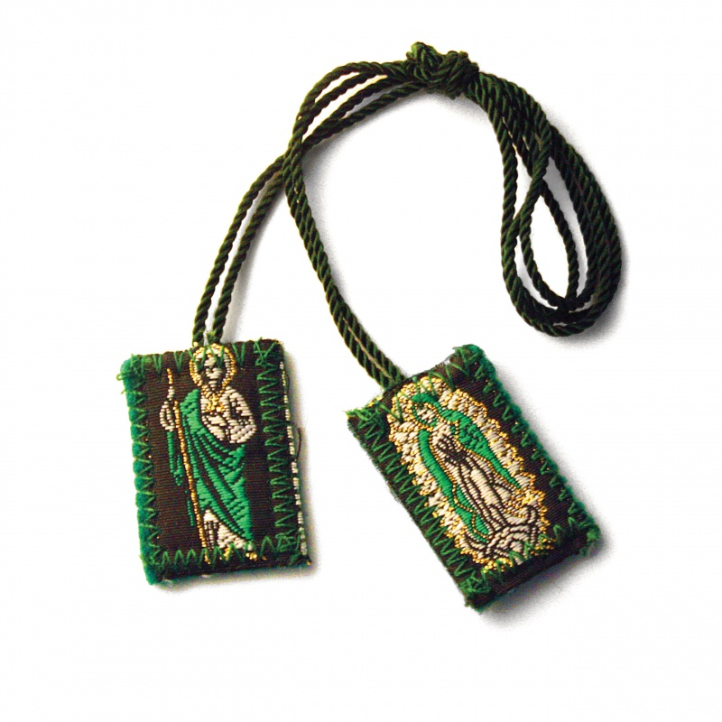 St Jude and Our lady of Guadalupe Scapular 2 pc st