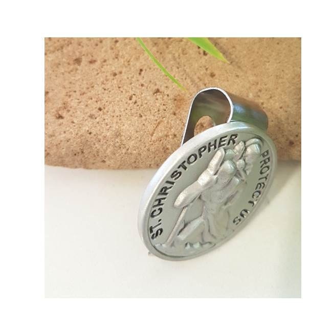 St Christopher Visor Clip/Saint Christopher Visor Clip For Automobile/Patron Saint Of Travellers Visor Clip/St Michael,Lady of Highway ..