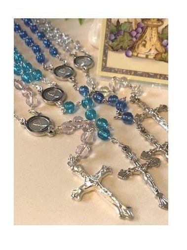 First Communion Rosary,My First Holy Communion Rosary for Girls and Boys, Simple Communion Rosary with Prayer Card, Communion Prayer Card