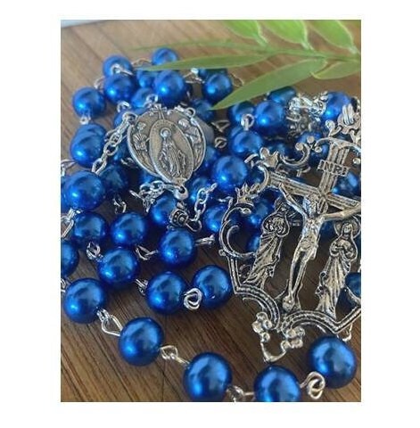 Behold Your Son Rosary, Easter Rosary, Lent Prayer Beads, Jesus Crucifixion, Our Lady of Sorrow Catholic Prayer Beads,Blessed Mother Medal