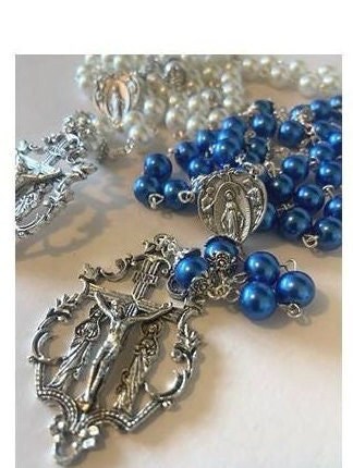Behold Your Son Rosary, Easter Rosary, Lent Prayer Beads, Jesus Crucifixion, Our Lady of Sorrow Catholic Prayer Beads,Blessed Mother Medal