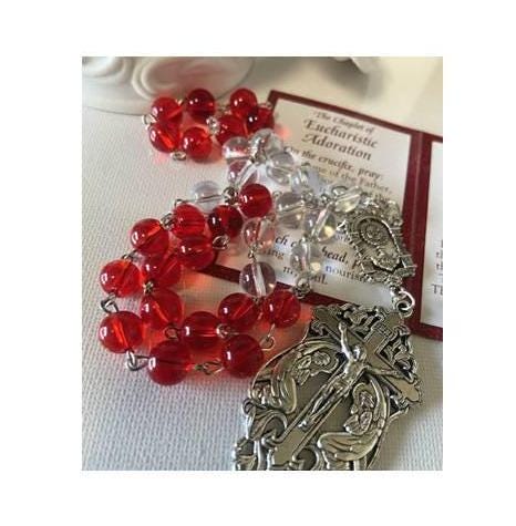 Chaplet of Eucharistic Adoration with How to Pray The Chaplet, Eucharistic Adoration Rosary with Prayer Card, Private  Reading Chaplet