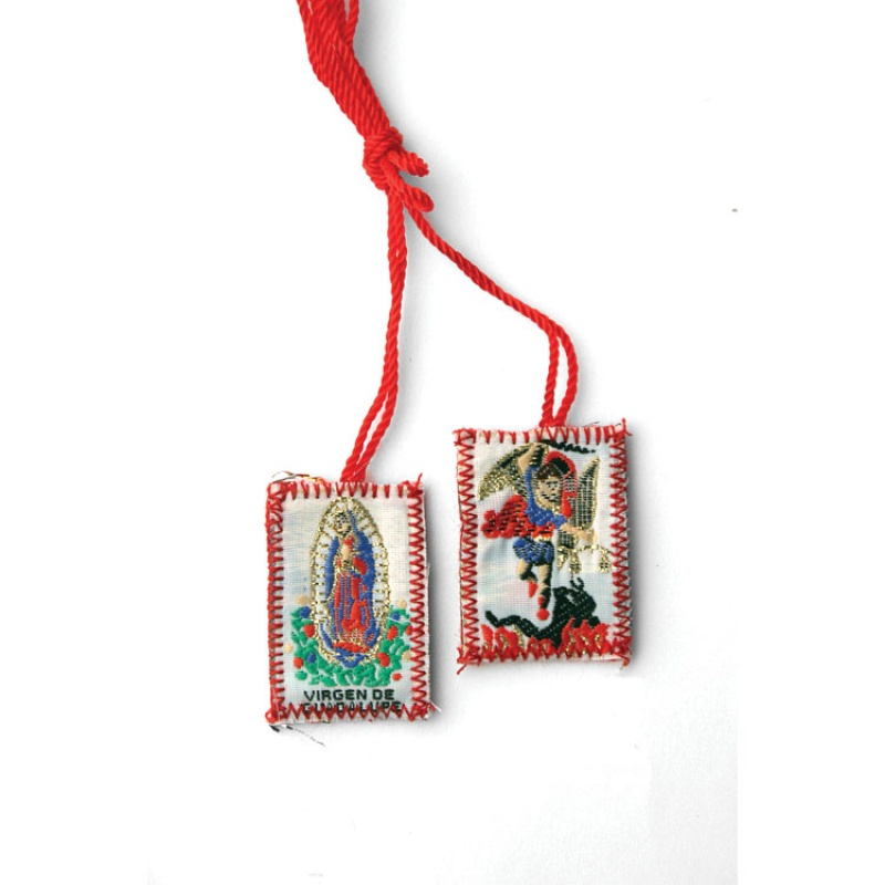 St Michael and Our Lady Of Guadalupe Scapular 2 pcs set